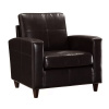 Espresso Brown Leather Club Chair